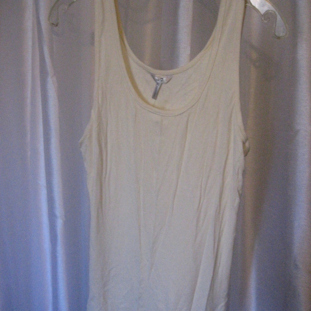 Metro 7 Solid Ivory/Cream Tank Top Sz XL NWNT